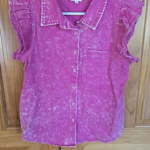 BiBi Pink Button Down Shirt